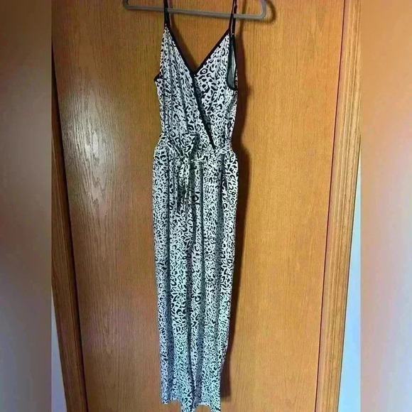 Leopard jumpsuit Faux wrap jumpsuit L - Picture 9 of 10